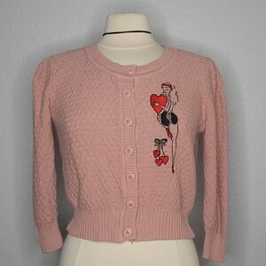 Mischief made cardigan, size:L, pink